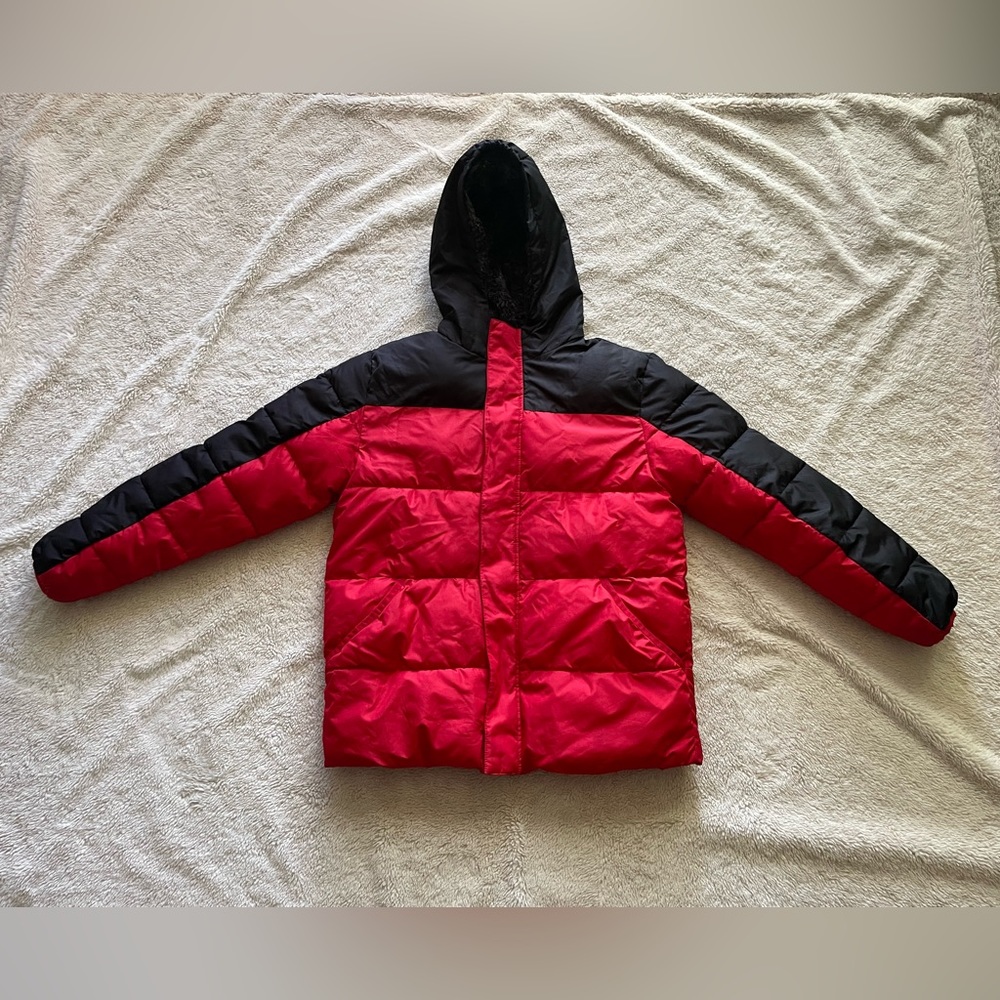 Kids Red/Black Puffer Jacket